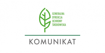 Logotyp Regionalnej Dyrekcji Ochrony Środowiska i napis Komunikat