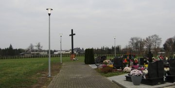 Oświetlenie na cmentarzu w Krzyżanowie