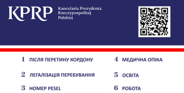 Ulotka Kancelarii Prezydenta RP w języku ukraińskim