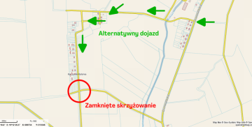 Mapa ze skrzyżowaniem