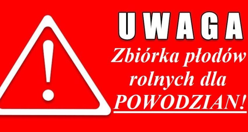 Zbiórka płodów rolnych dla powodzian