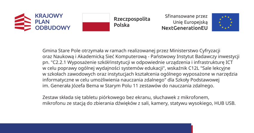 Dofinansowanie dla szkoły